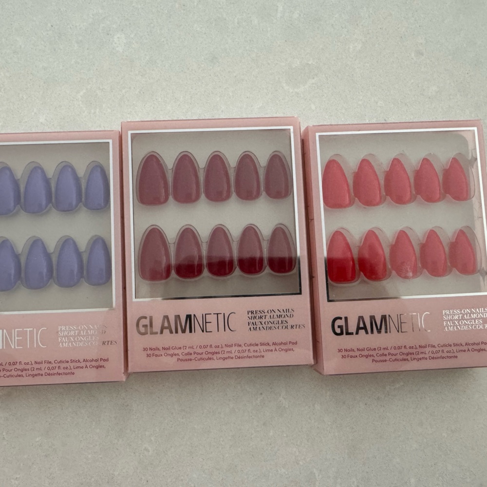 Press-On Nails - Purple and Red